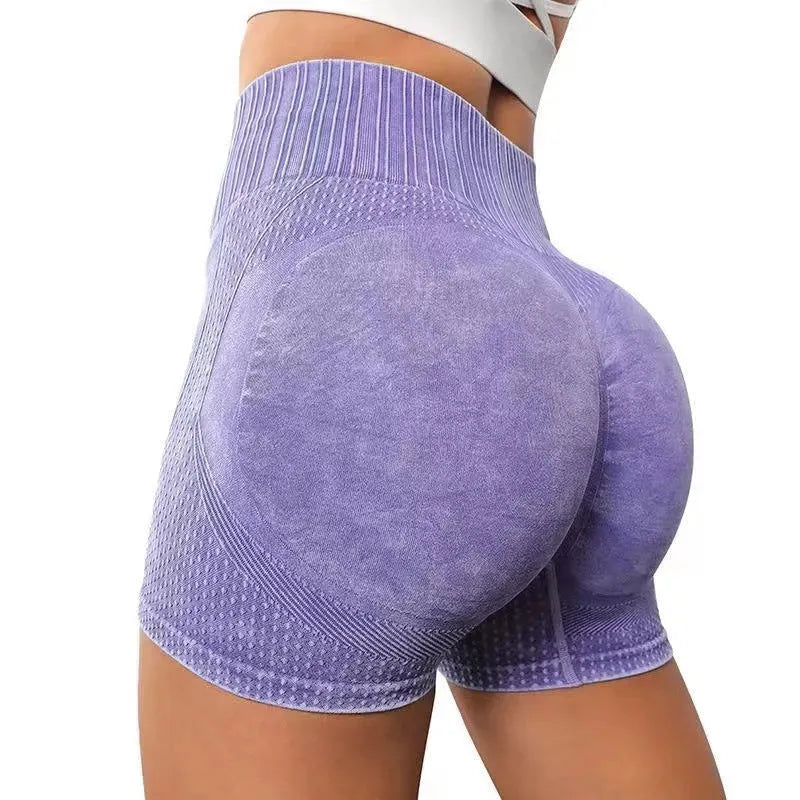 High-waisted Hip-lifting Fitness Pants Solid Color Quick-drying Tight Running Sports Yoga Shorts Women - Bellarte Enchanté High-waisted Hip-lifting Fitness Pants Solid Color Quick-drying Tight Running Sports Yoga Shorts Women