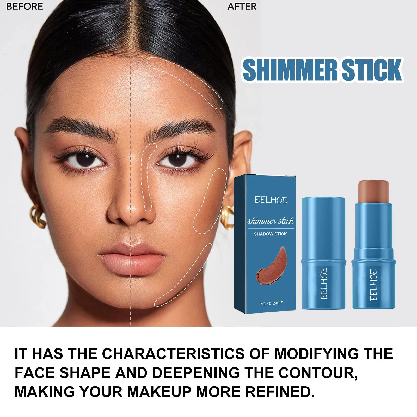 Highlight Shadow Blush Stick Three - Bellarte Enchanté Highlight Shadow Blush Stick Three