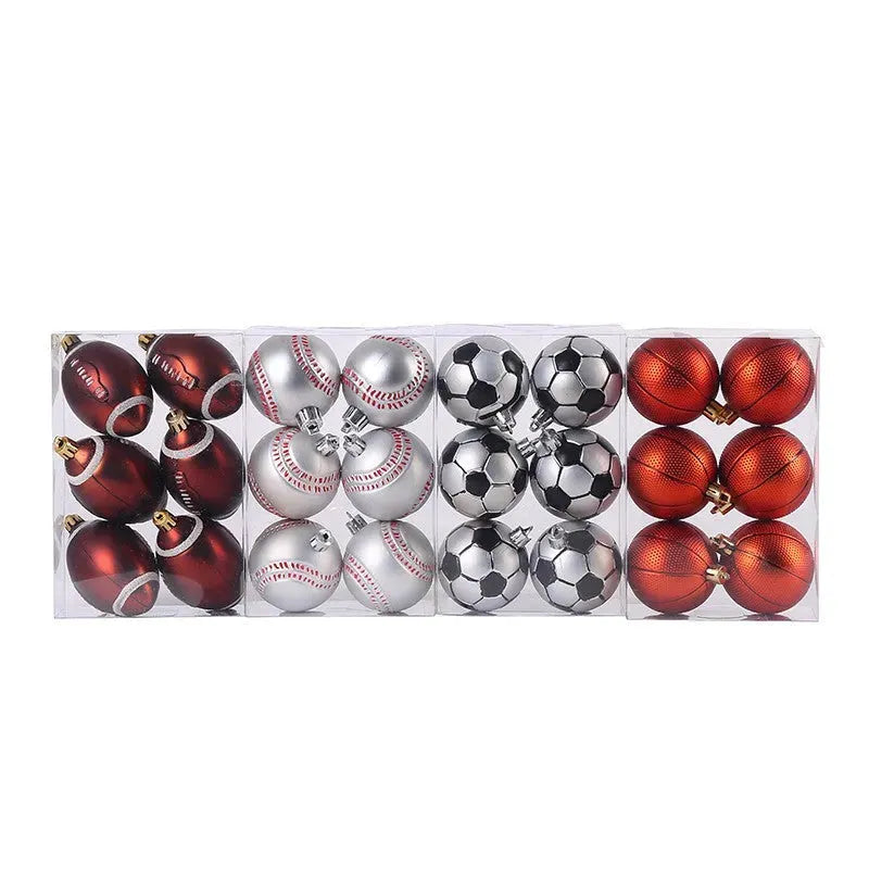 Holiday Dress Up 6cm Christmas Tree Decoration Pendant Football Basketball - Bellarte Enchanté Holiday Dress Up 6cm Christmas Tree Decoration Pendant Football Basketball