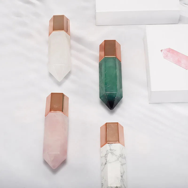 Home Massage Roller With Crystal Jade - Bellarte Enchanté Home Massage Roller With Crystal Jade