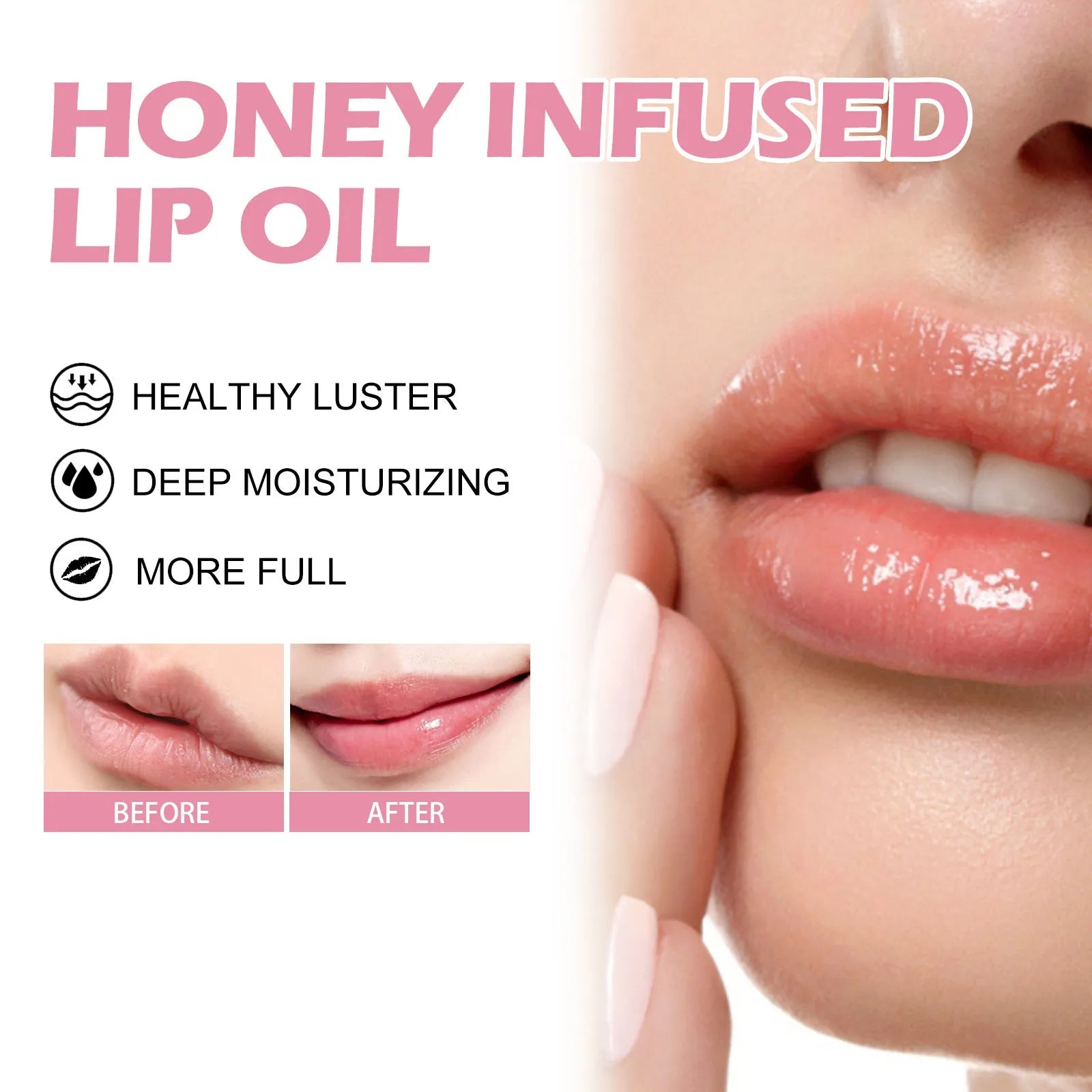 Honey Moisturizing Lip Oil Fade Lip Lines - Bellarte Enchanté Honey Moisturizing Lip Oil Fade Lip Lines