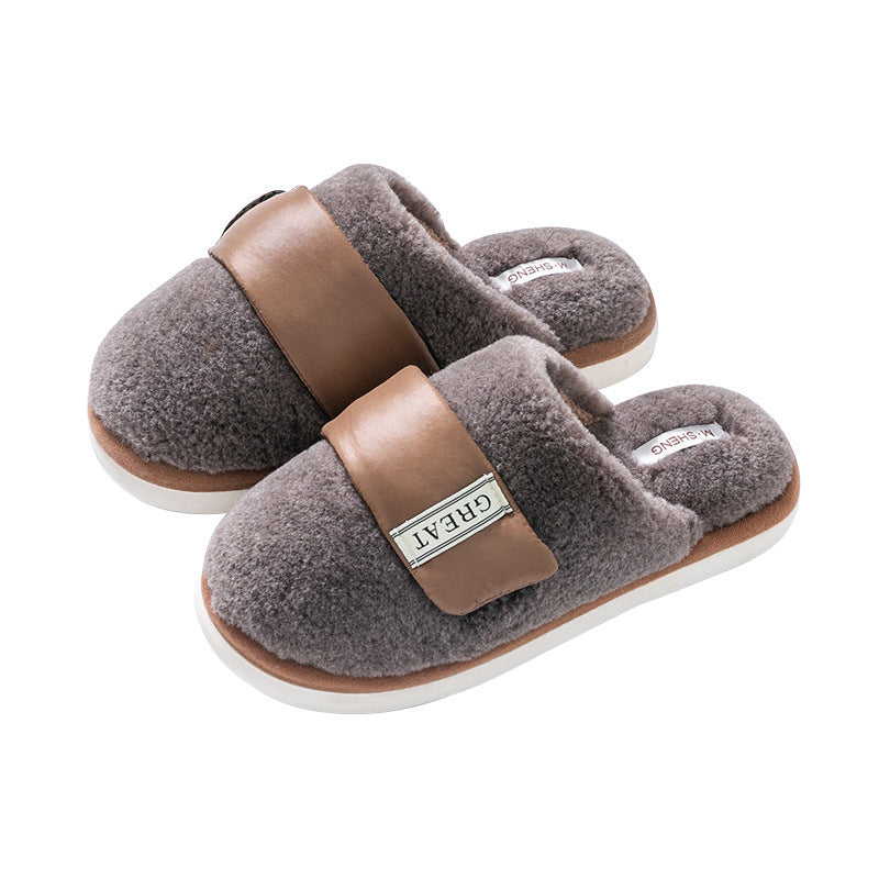 Hook Furry Slippers For Women Autumn And Winter Indoor Home Slipper Plus Velvet Warm Couple Bedroom Cotton Shoes - Bellarte Enchanté Hook Furry Slippers For Women Autumn And Winter Indoor Home Slipper Plus Velvet Warm Couple Bedroom Cotton Shoes