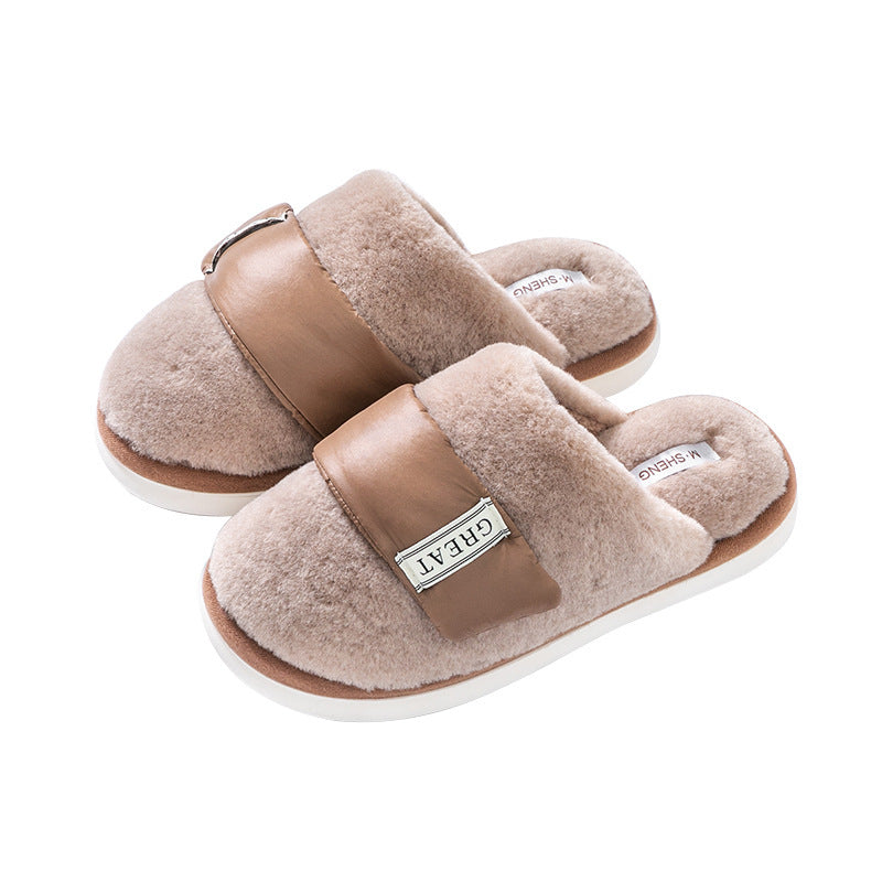 Hook Furry Slippers For Women Autumn And Winter Indoor Home Slipper Plus Velvet Warm Couple Bedroom Cotton Shoes - Bellarte Enchanté Hook Furry Slippers For Women Autumn And Winter Indoor Home Slipper Plus Velvet Warm Couple Bedroom Cotton Shoes