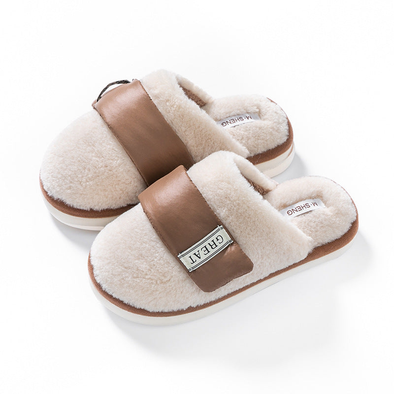 Hook Furry Slippers For Women Autumn And Winter Indoor Home Slipper Plus Velvet Warm Couple Bedroom Cotton Shoes - Bellarte Enchanté Hook Furry Slippers For Women Autumn And Winter Indoor Home Slipper Plus Velvet Warm Couple Bedroom Cotton Shoes