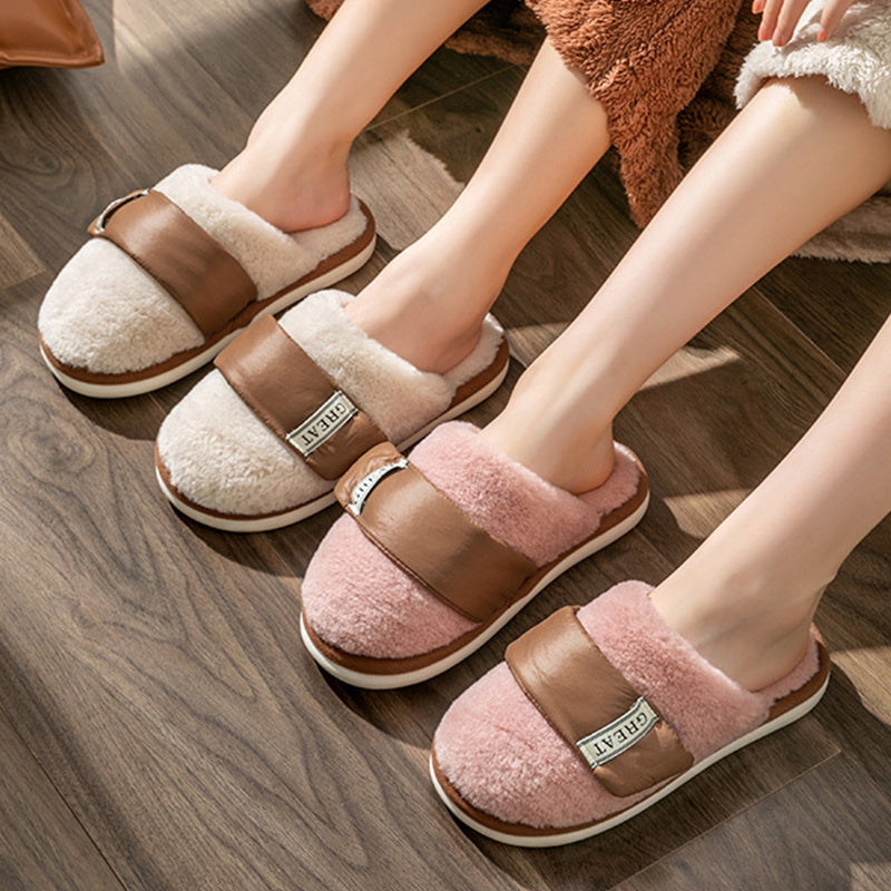 Hook Furry Slippers For Women Autumn And Winter Indoor Home Slipper Plus Velvet Warm Couple Bedroom Cotton Shoes - Bellarte Enchanté Hook Furry Slippers For Women Autumn And Winter Indoor Home Slipper Plus Velvet Warm Couple Bedroom Cotton Shoes