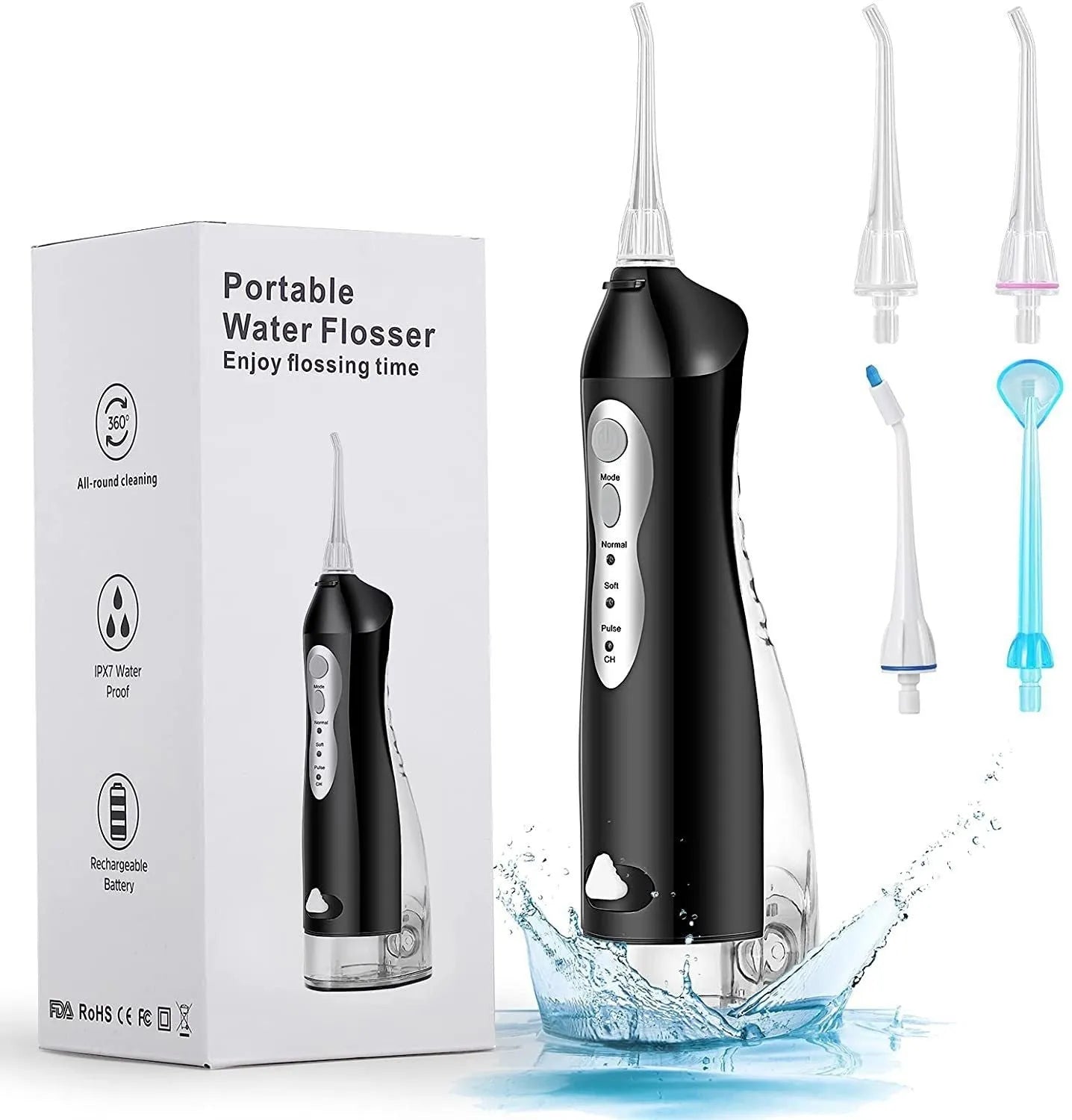 Household 3-speed 220ml Hand-held Electric Dental Irrigator - Bellarte Enchanté Household 3-speed 220ml Hand-held Electric Dental Irrigator