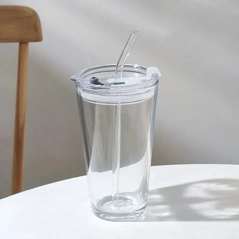 Household Glass Water Cup With Lid - Bellarte Enchanté Household Glass Water Cup With Lid
