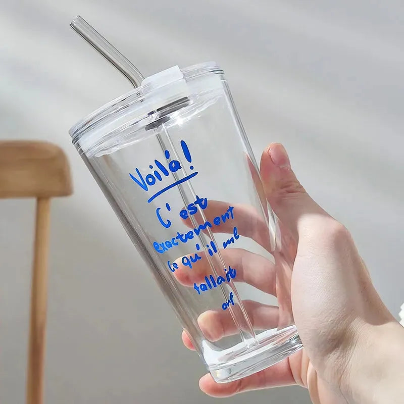 Household Glass Water Cup With Lid - Bellarte Enchanté Household Glass Water Cup With Lid