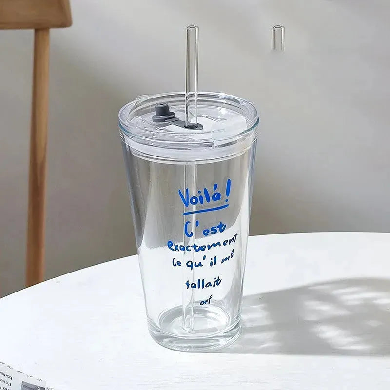 Household Glass Water Cup With Lid - Bellarte Enchanté Household Glass Water Cup With Lid