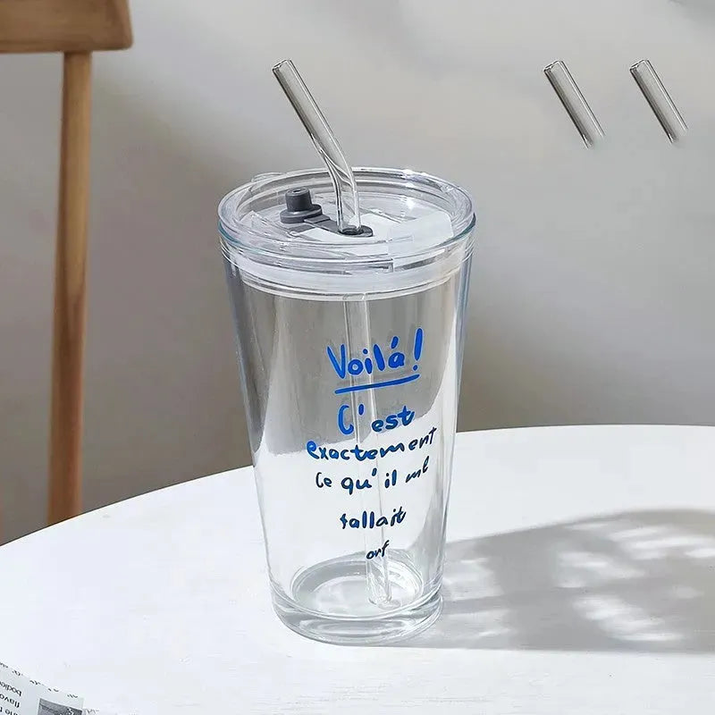 Household Glass Water Cup With Lid - Bellarte Enchanté Household Glass Water Cup With Lid