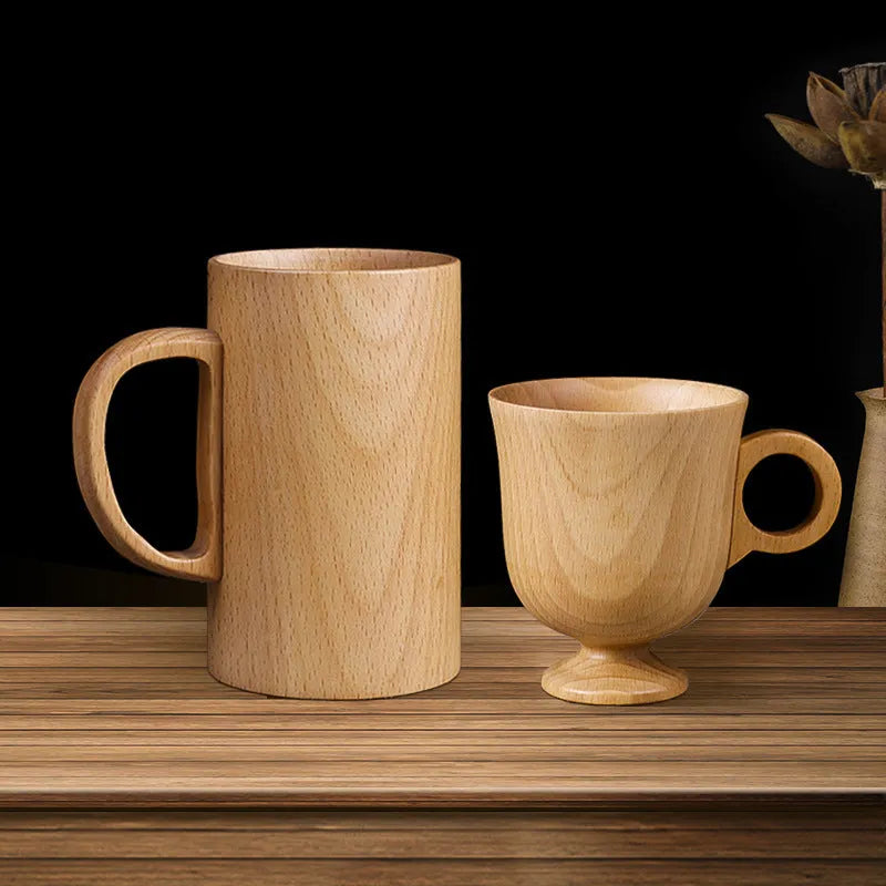 Household Solid Wood Handle Hand Cup - Bellarte Enchanté Household Solid Wood Handle Hand Cup