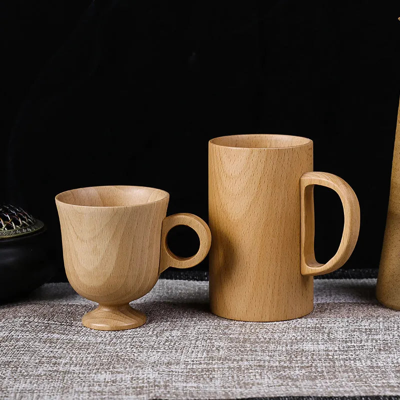 Household Solid Wood Handle Hand Cup - Bellarte Enchanté Household Solid Wood Handle Hand Cup