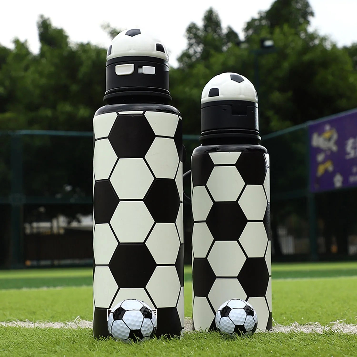 Hydrate Factory Soccer Water Bottle With Straw And Strap For Soccer Lovers - Bellarte Enchanté Hydrate Factory Soccer Water Bottle With Straw And Strap For Soccer Lovers