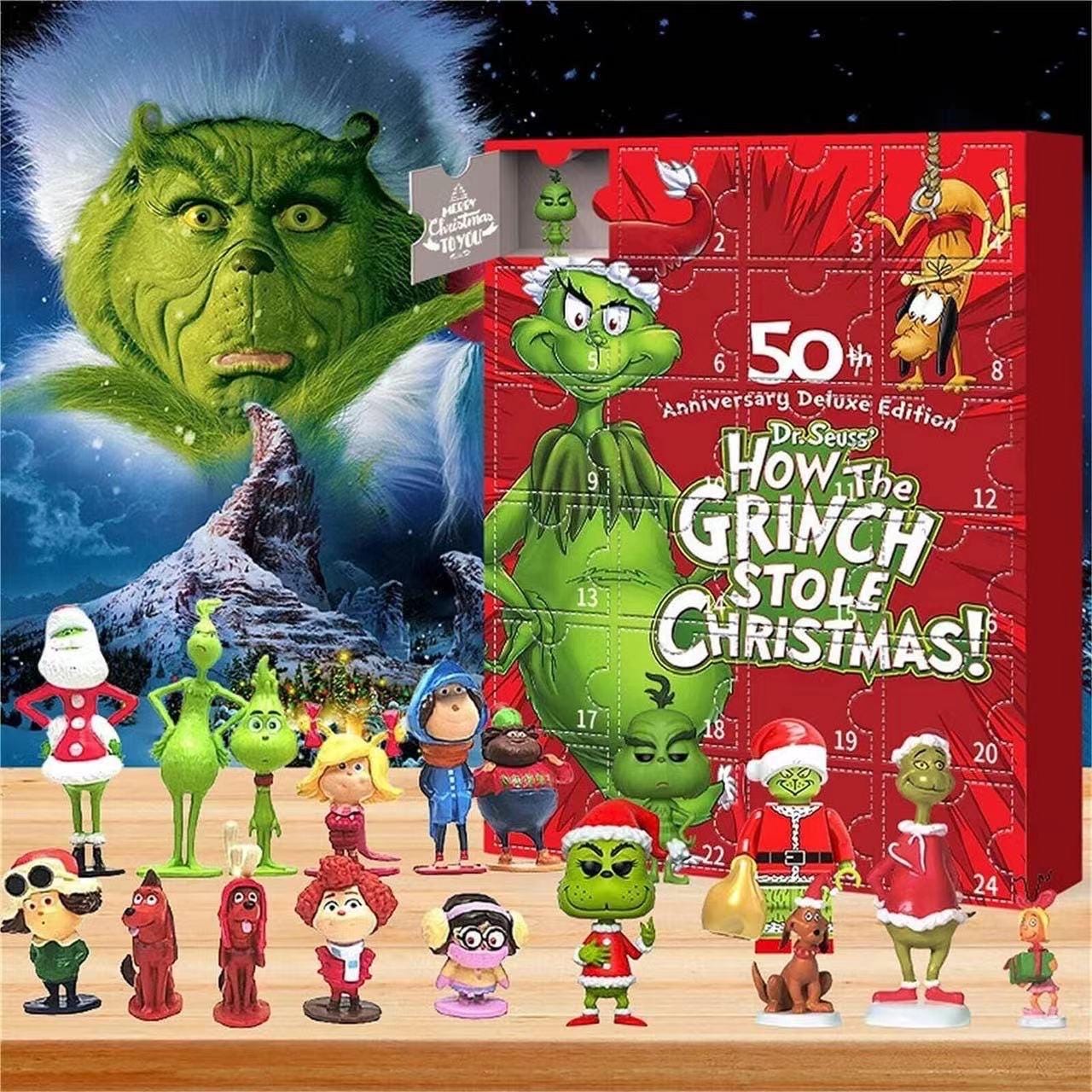 Vor Weihnachten geliefert 2 Kalender für den Preis von einem Grinch Weihnachts Kalender 24 Überraschungen 2 Stück für den Preis von einem