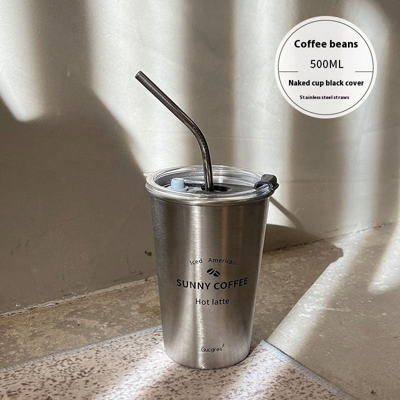 Industrial Style 304 Stainless Steel Home Beer Mugs Drop-resistant Tea Cup Simple - Bellarte Enchanté Industrial Style 304 Stainless Steel Home Beer Mugs Drop-resistant Tea Cup Simple