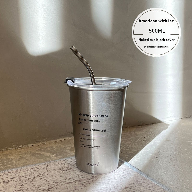 Industrial Style 304 Stainless Steel Home Beer Mugs Drop-resistant Tea Cup Simple - Bellarte Enchanté Industrial Style 304 Stainless Steel Home Beer Mugs Drop-resistant Tea Cup Simple