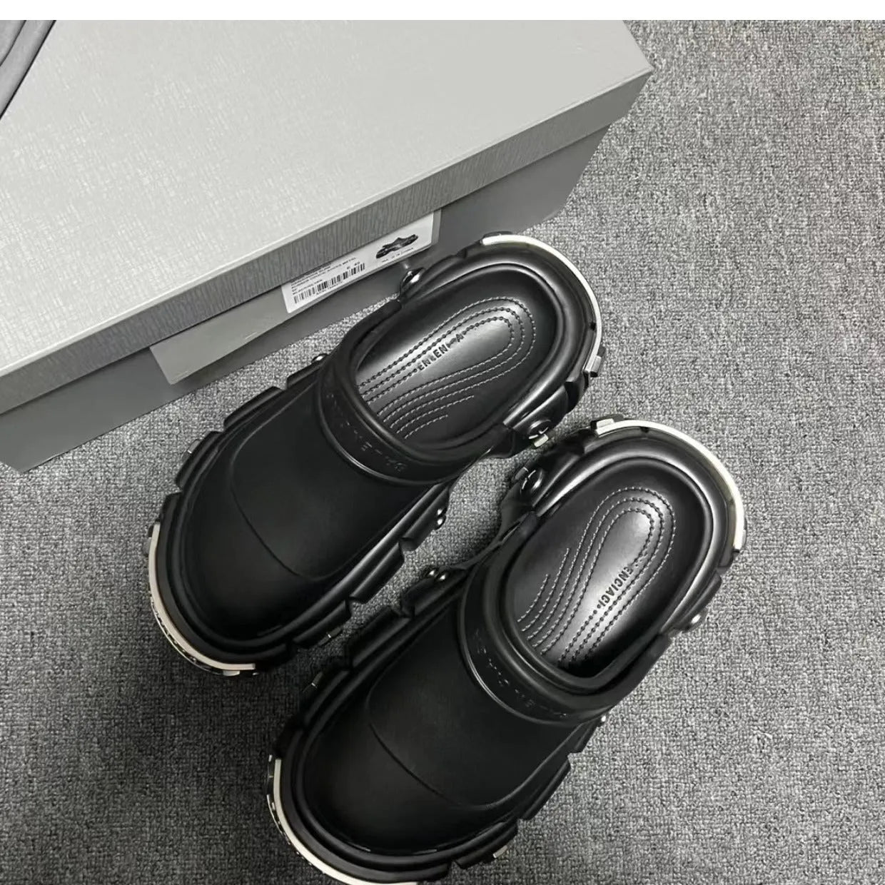 Ins Closed Toe Hole Shoes Platform Height Increasing Sandals - Bellarte Enchanté Ins Closed Toe Hole Shoes Platform Height Increasing Sandals