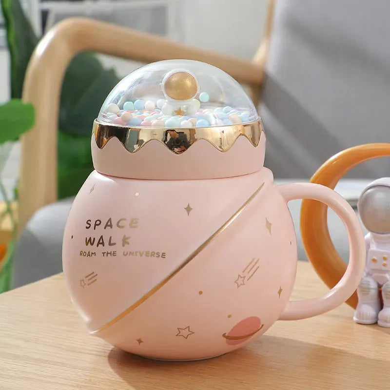 Ins Style Ceramic Couple Mug With Lid Office - Bellarte Enchanté Ins Style Ceramic Couple Mug With Lid Office