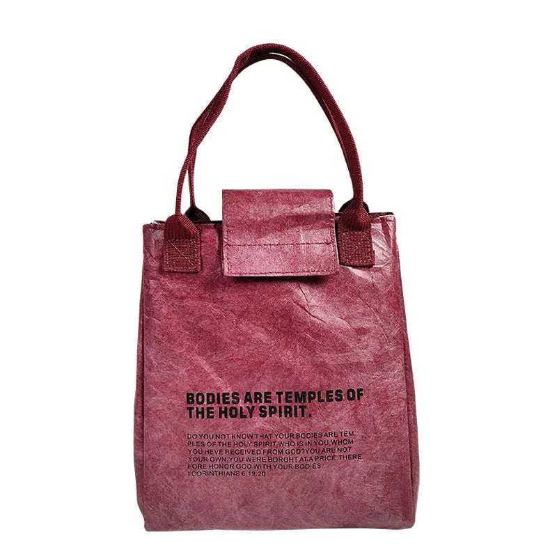 Insulation Bag Aluminum Foil Thickened Lunch Box Bag Dupont Paper Art Meal Bag Light Handbag Office Worker With Meal Lunch Bag - Bellarte Enchanté Insulation Bag Aluminum Foil Thickened Lunch Box Bag Dupont Paper Art Meal Bag Light Handbag Office Worker With Meal Lunch Bag