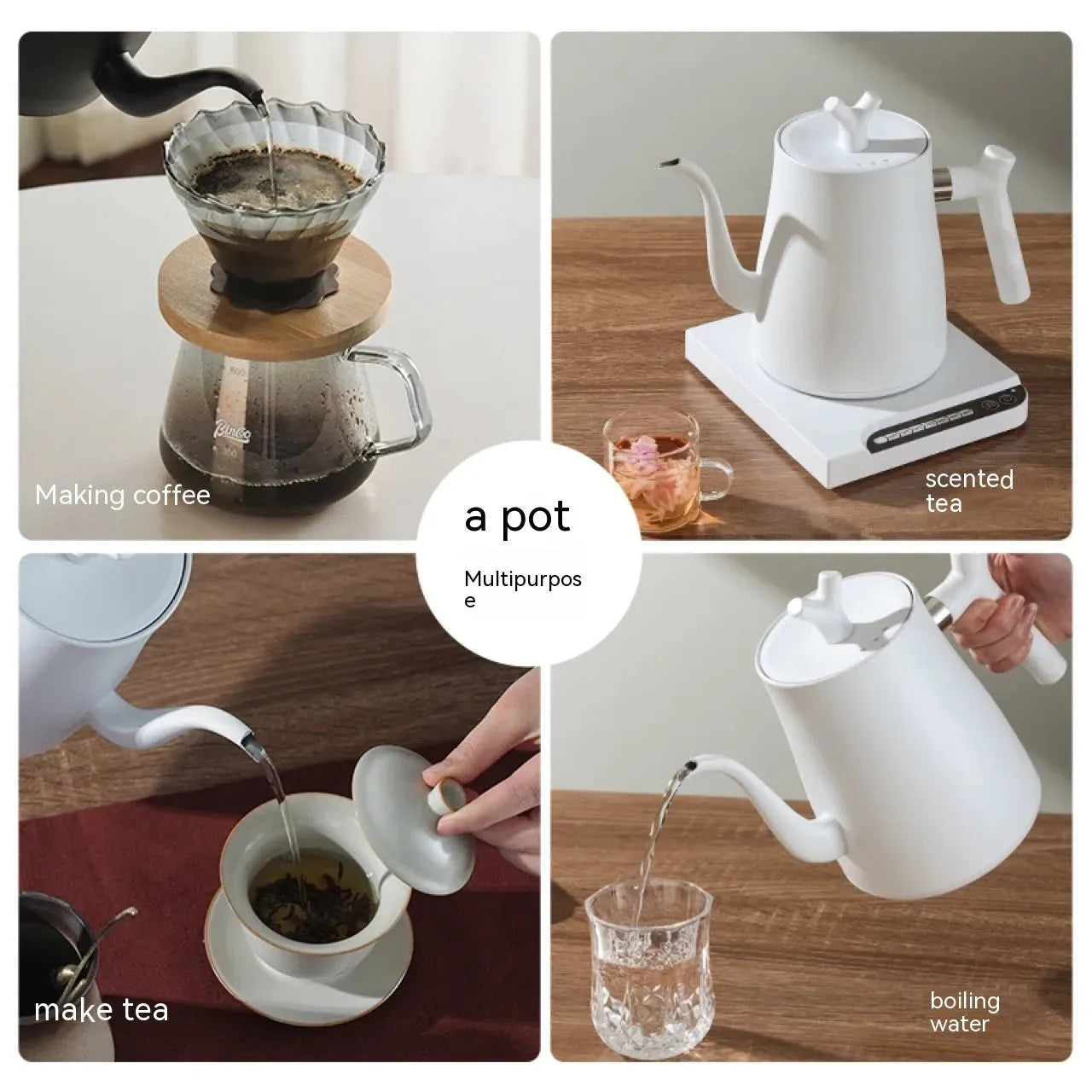 Intelligent Electric Kettle Temperature Control For Stainless Steel Hand Flushing - Bellarte Enchanté Intelligent Electric Kettle Temperature Control For Stainless Steel Hand Flushing