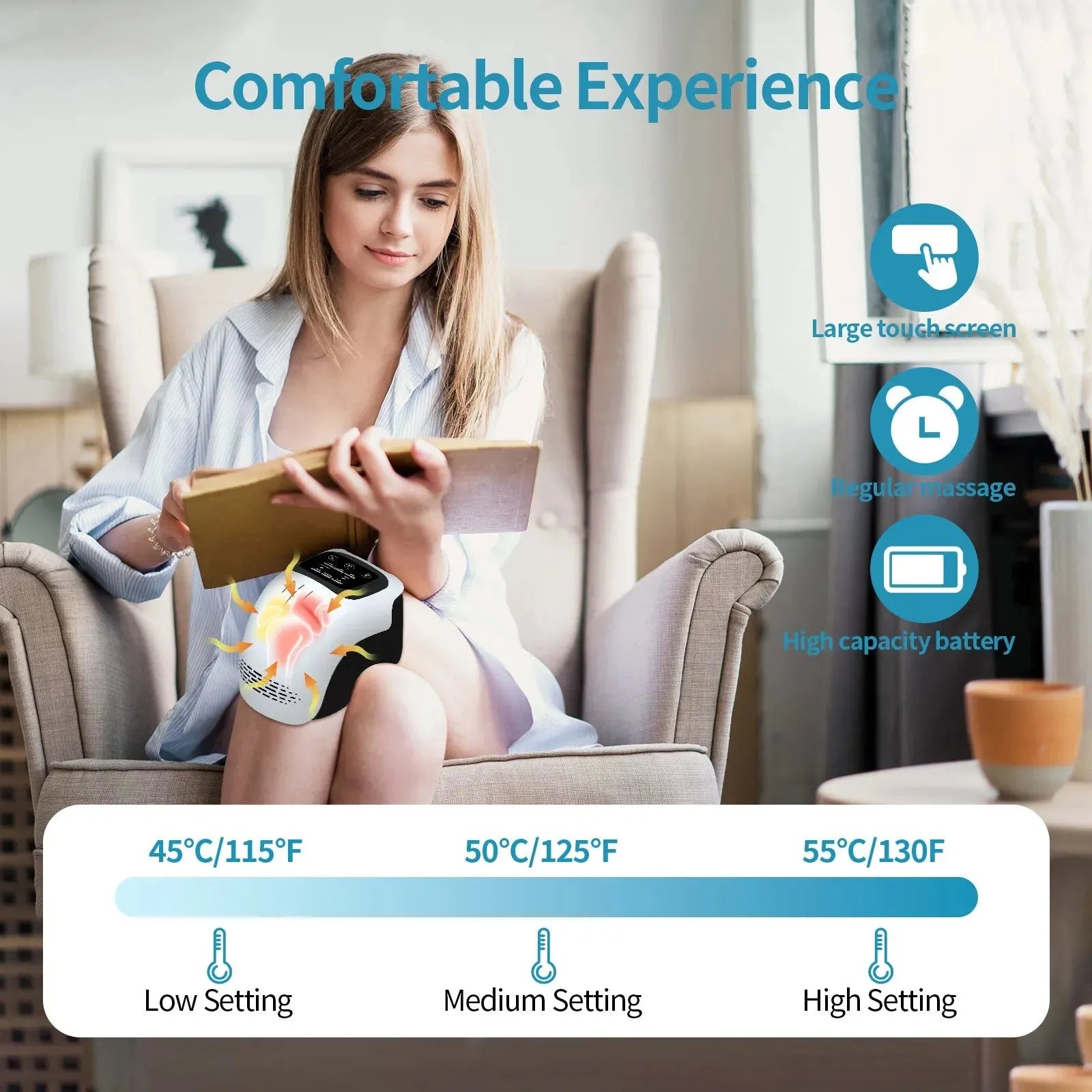 Intelligent Knee Massager Electric Knee Physiotherapy - Bellarte Enchanté Intelligent Knee Massager Electric Knee Physiotherapy