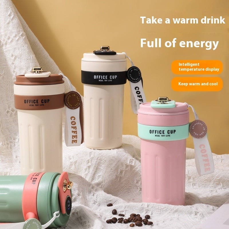 Intelligent Temperature Display Coffee Cup 316 Stainless Steel - Bellarte Enchanté Intelligent Temperature Display Coffee Cup 316 Stainless Steel