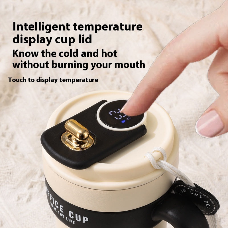Intelligent Temperature Display Coffee Cup 316 Stainless Steel - Bellarte Enchanté Intelligent Temperature Display Coffee Cup 316 Stainless Steel