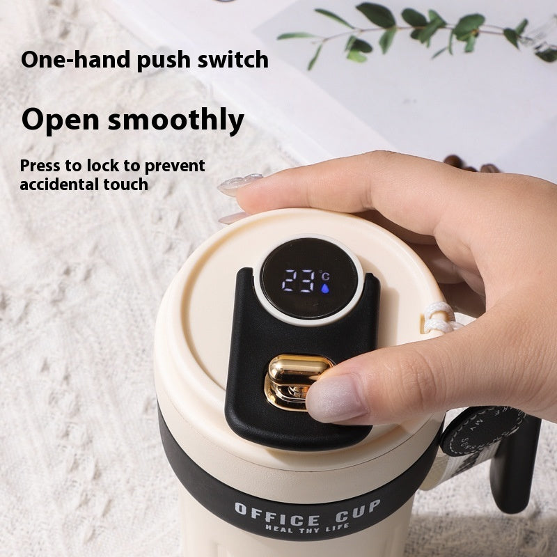 Intelligent Temperature Display Coffee Cup 316 Stainless Steel - Bellarte Enchanté Intelligent Temperature Display Coffee Cup 316 Stainless Steel