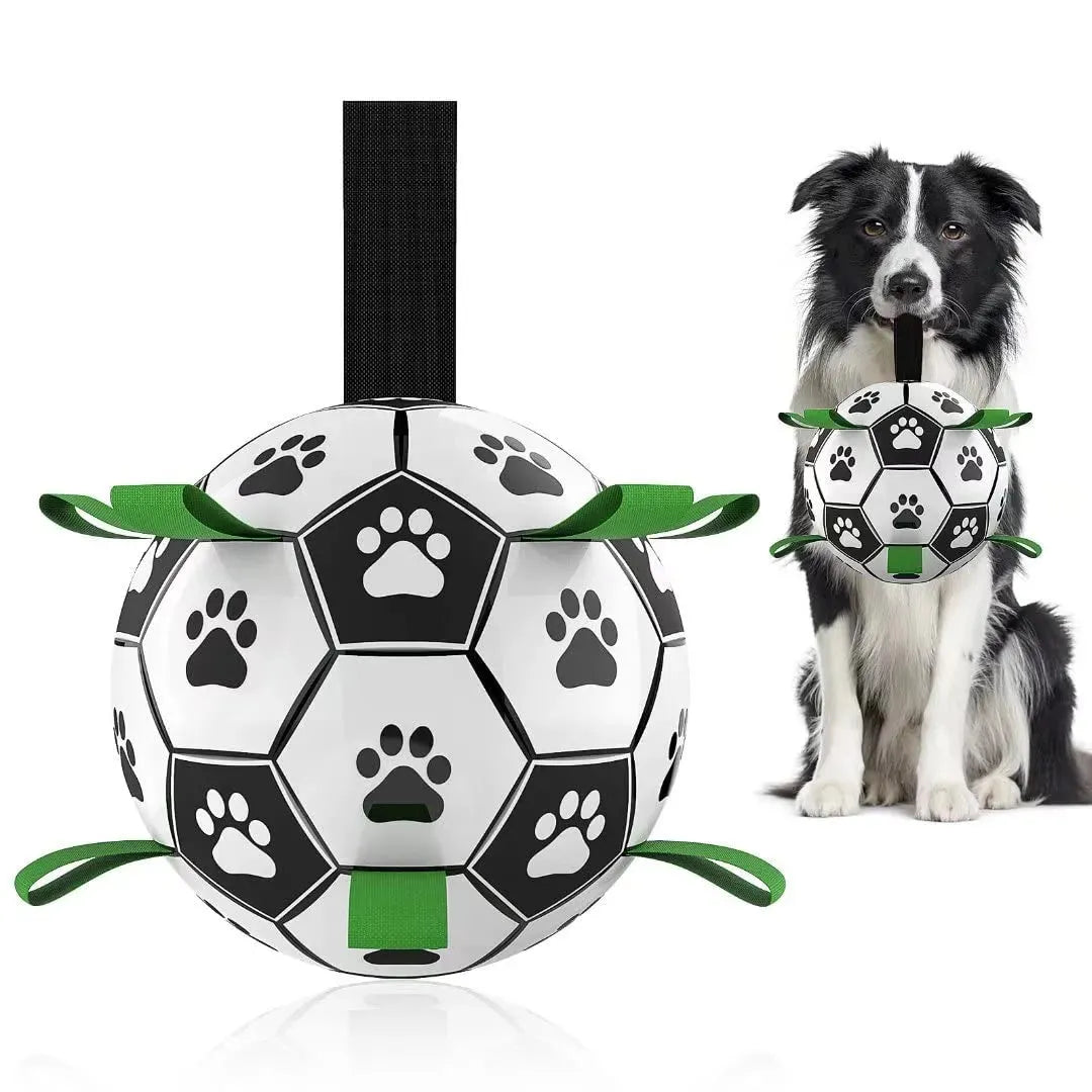 Interactive Dog Football Toy Soccer Ball Inflated Training Toy For Dogs - Bellarte Enchanté Interactive Dog Football Toy Soccer Ball Inflated Training Toy For Dogs