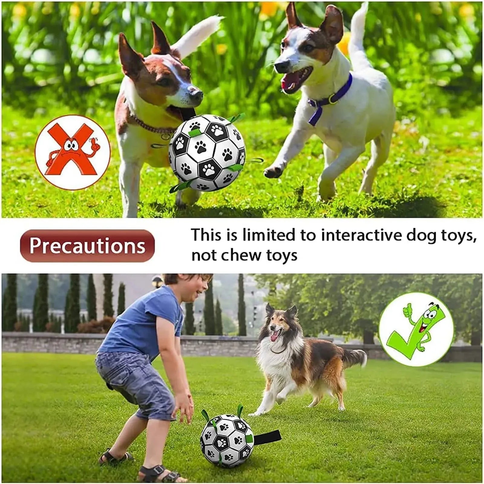 Interactive Dog Football Toy Soccer Ball Inflated Training Toy For Dogs - Bellarte Enchanté Interactive Dog Football Toy Soccer Ball Inflated Training Toy For Dogs