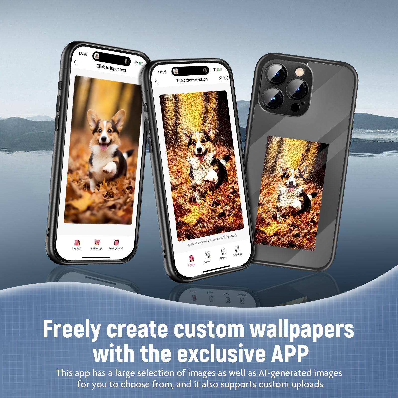IPhone15 PRO PROMAX NFC Ink Screen Flip Phone Case Smart Creative DIY Custom - Bellarte Enchanté IPhone15 PRO PROMAX NFC Ink Screen Flip Phone Case Smart Creative DIY Custom