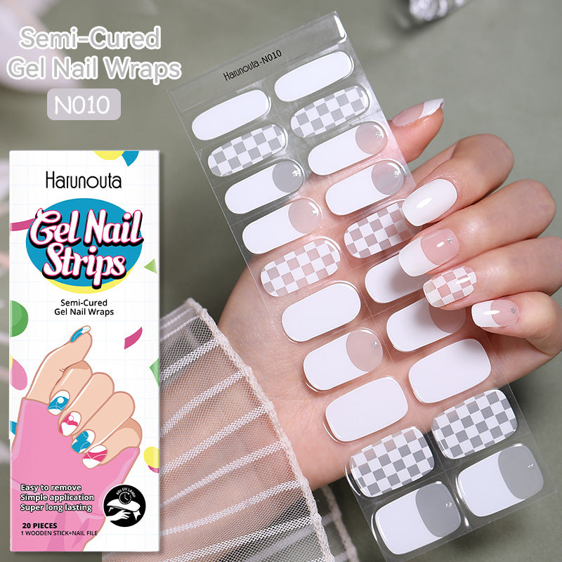 Japanese Style Nail Beauty Gel Stickers Semi-curing French Gel - Bellarte Enchanté Japanese Style Nail Beauty Gel Stickers Semi-curing French Gel