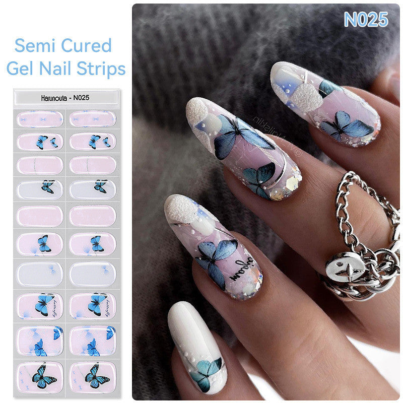 Japanese Style Nail Beauty Gel Stickers Semi-curing French Gel - Bellarte Enchanté Japanese Style Nail Beauty Gel Stickers Semi-curing French Gel