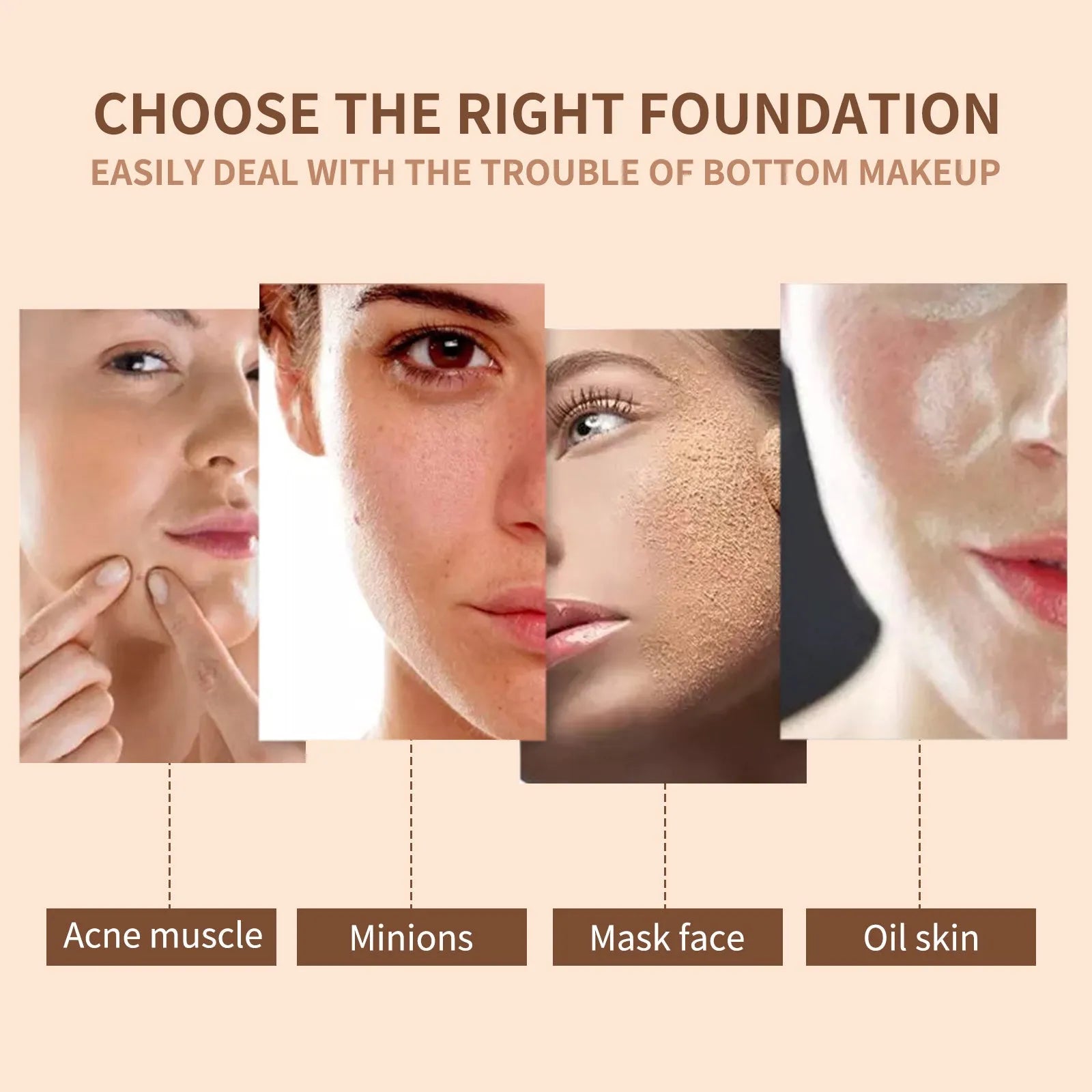 Jayswing Mushroom Head Air Cushion Concealer, Natural Moisturizing, Brightening Skin Tone, Lasting Foundation Make-up - Bellarte Enchanté Jayswing Mushroom Head Air Cushion Concealer, Natural Moisturizing, Brightening Skin Tone, Lasting Foundation Make-up