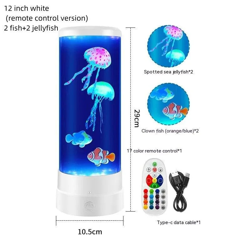 Jellyfish Lamp USB Colorful LED Color Changing Home Atmosphere Small Night Lamp - Bellarte Enchanté Jellyfish Lamp USB Colorful LED Color Changing Home Atmosphere Small Night Lamp