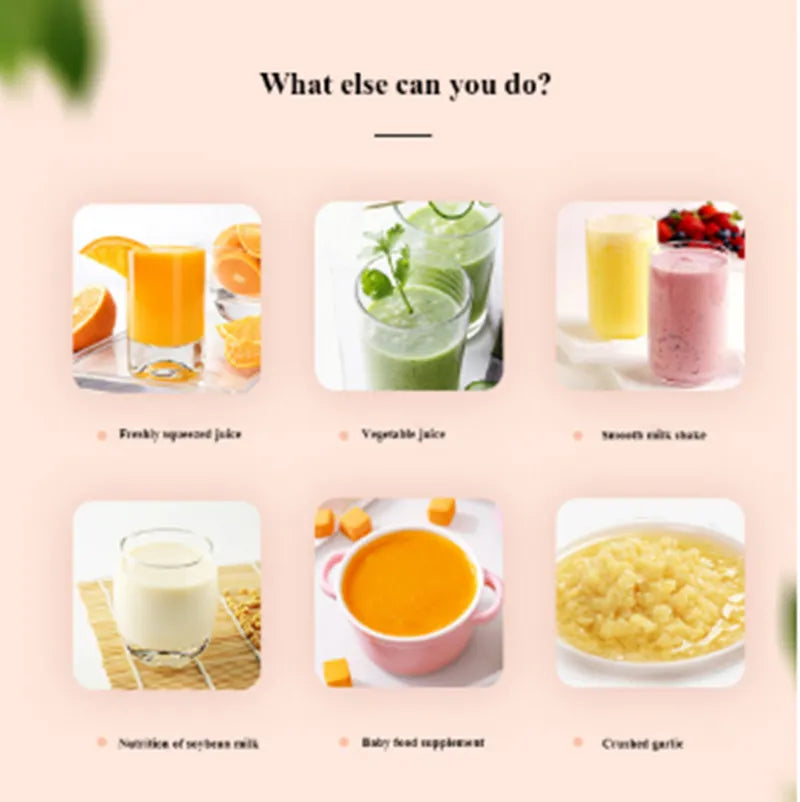 Juicer Juicer Cup Fruit Machine Portable USB Charging - Bellarte Enchanté Juicer Juicer Cup Fruit Machine Portable USB Charging