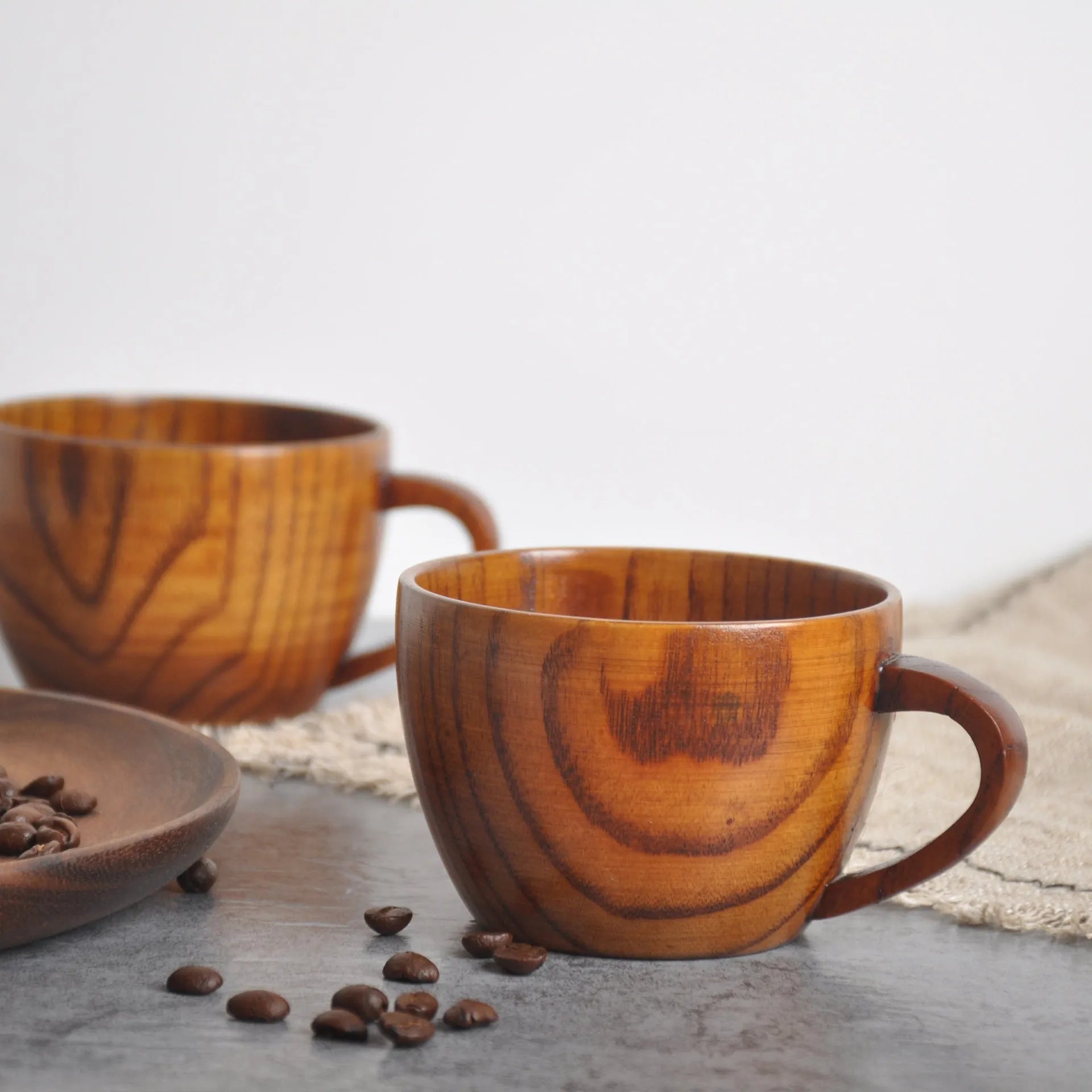 Jujube wooden flat bottom coffee cup - Bellarte Enchanté Jujube wooden flat bottom coffee cup