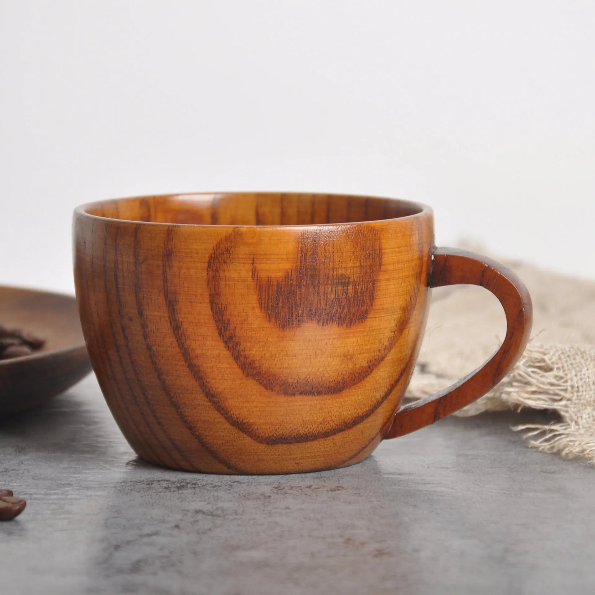Jujube wooden flat bottom coffee cup - Bellarte Enchanté Jujube wooden flat bottom coffee cup
