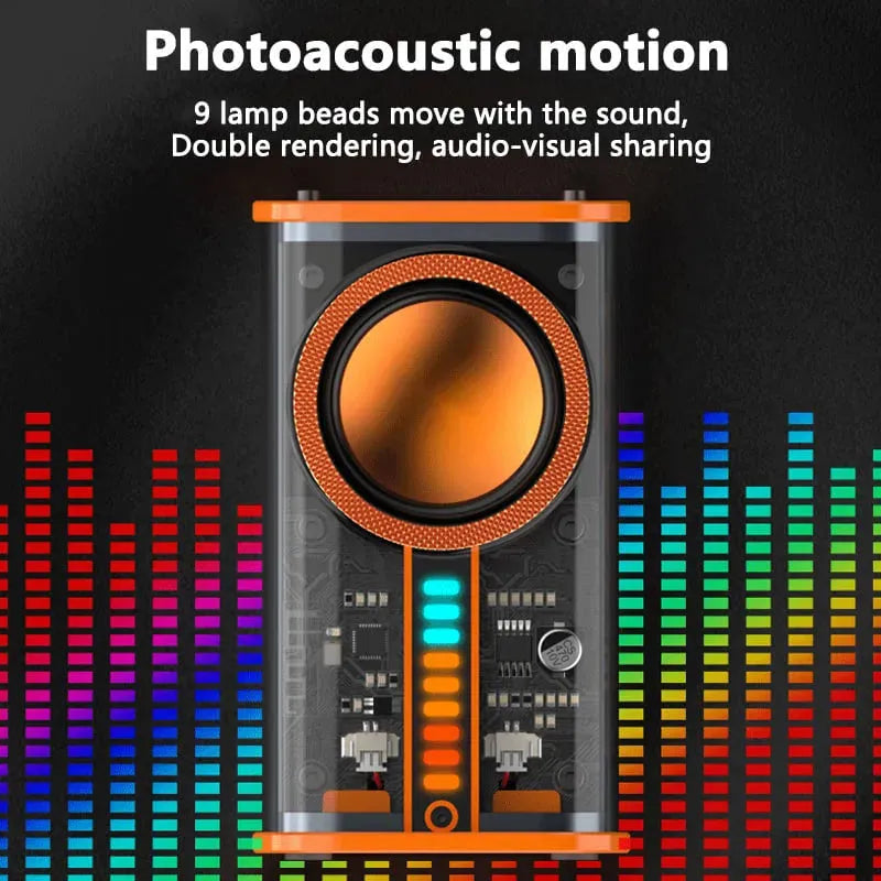 K07 Transparent Mecha Wireless Bluetooth Speaker - Bellarte Enchanté K07 Transparent Mecha Wireless Bluetooth Speaker