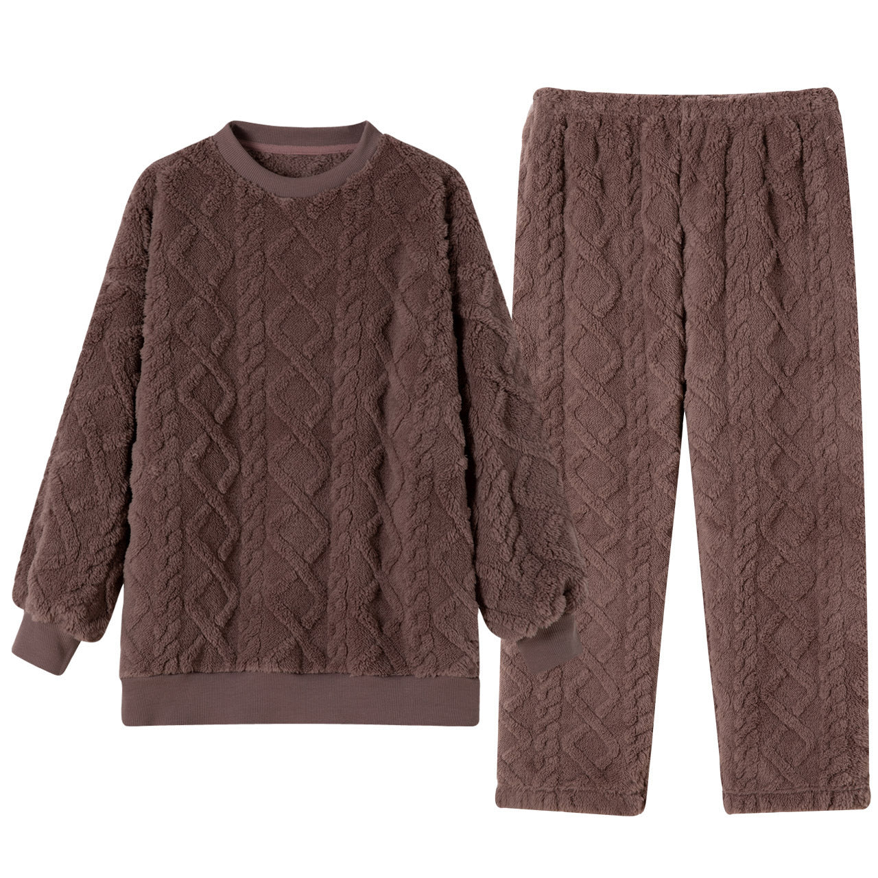 Keep Warm Thickened Flannel Housewear Fashion Suit - Bellarte Enchanté Keep Warm Thickened Flannel Housewear Fashion Suit