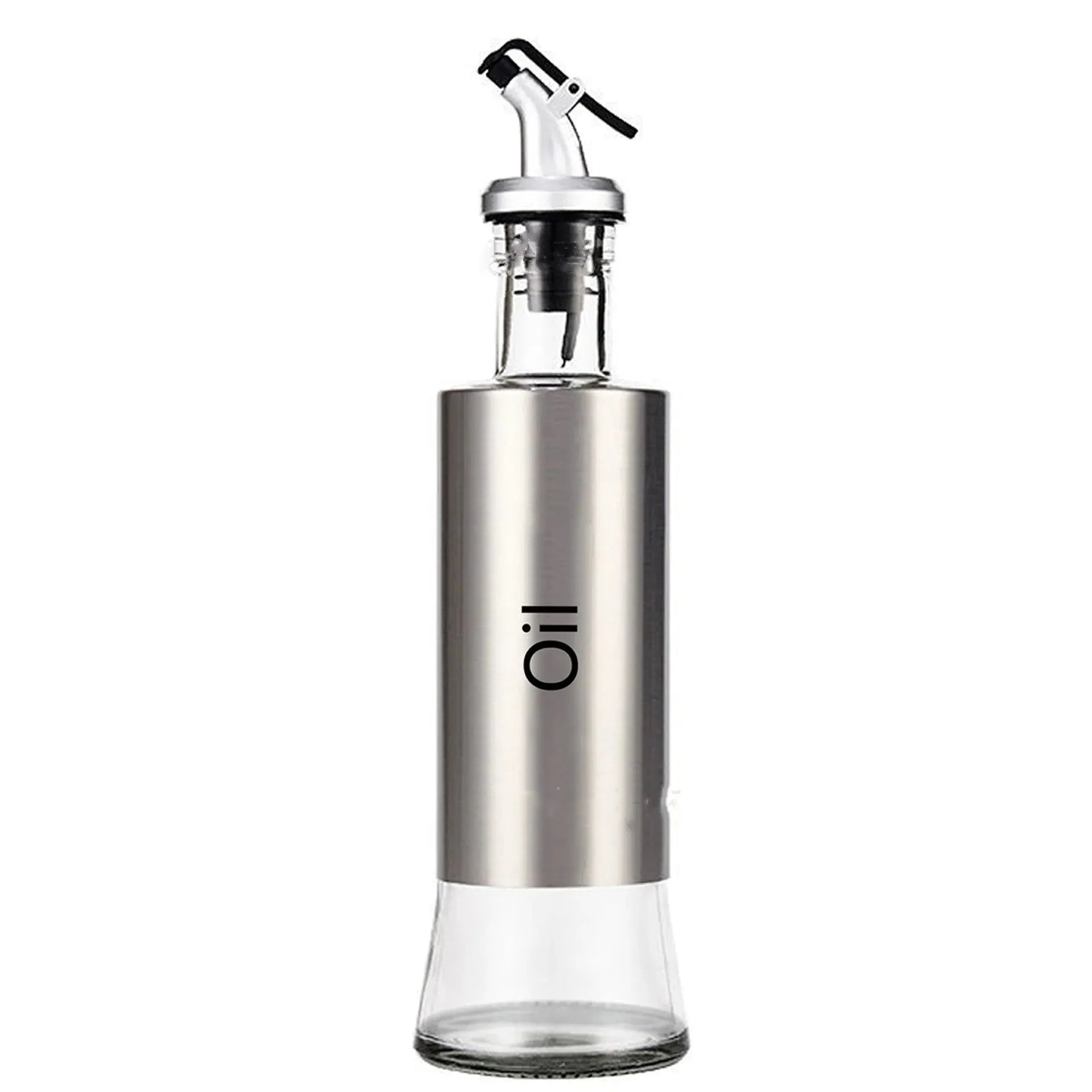 Kitchen Creative Japanese Style Stainless Steel Push-Type Glass Oil Bottle - Bellarte Enchanté Kitchen Creative Japanese Style Stainless Steel Push-Type Glass Oil Bottle