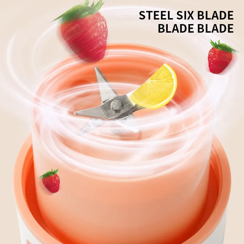 Kitchen Electric Juicer USB Charging Wireless Juices Blender Fruit Orange Mixer Squeezer Machine Ice Crush Cup Food Processor - Bellarte Enchanté Kitchen Electric Juicer USB Charging Wireless Juices Blender Fruit Orange Mixer Squeezer Machine Ice Crush Cup Food Processor