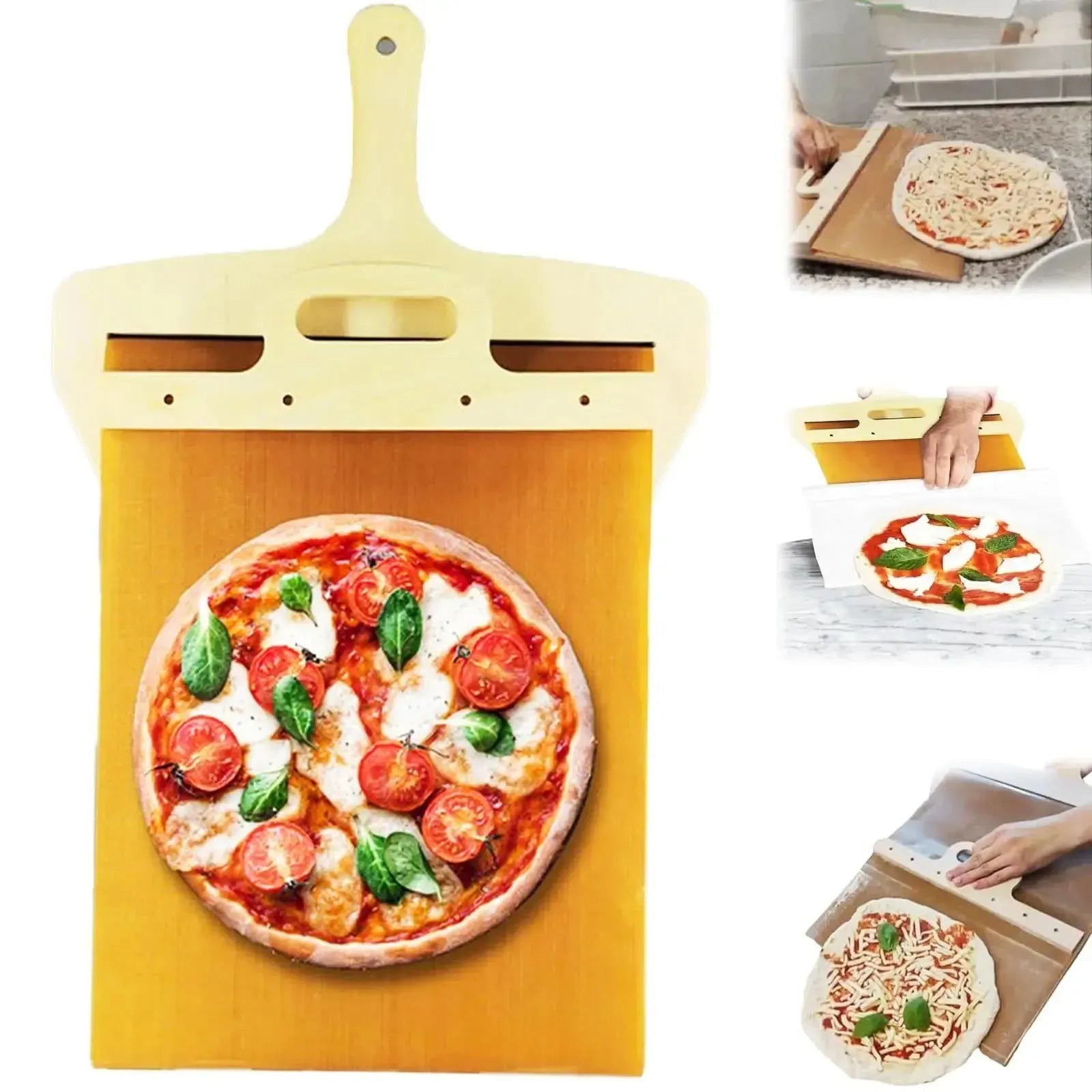 Kitchen Gadgets Sliding Pizza Shovel Non Stick Pizza Smooth Cutting Board Storage Transfer Board Kitchen Baking Tool - Bellarte Enchanté Kitchen Gadgets Sliding Pizza Shovel Non Stick Pizza Smooth Cutting Board Storage Transfer Board Kitchen Baking Tool