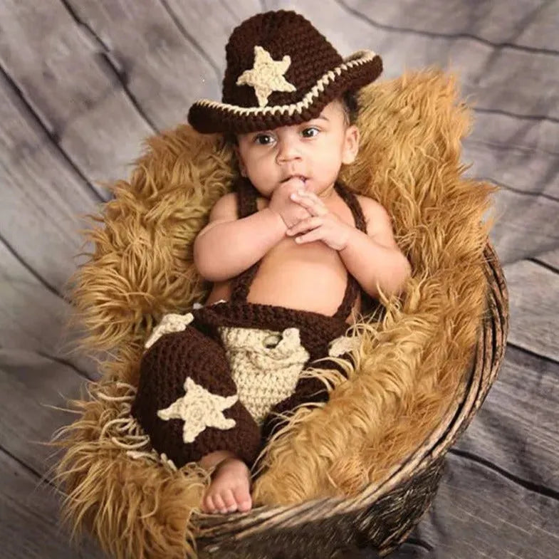 Knitted Baby Photo Suit With Woolen - Bellarte Enchanté Knitted Baby Photo Suit With Woolen