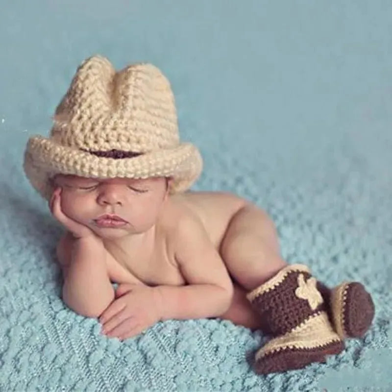 Knitted Baby Photo Suit With Woolen - Bellarte Enchanté Knitted Baby Photo Suit With Woolen