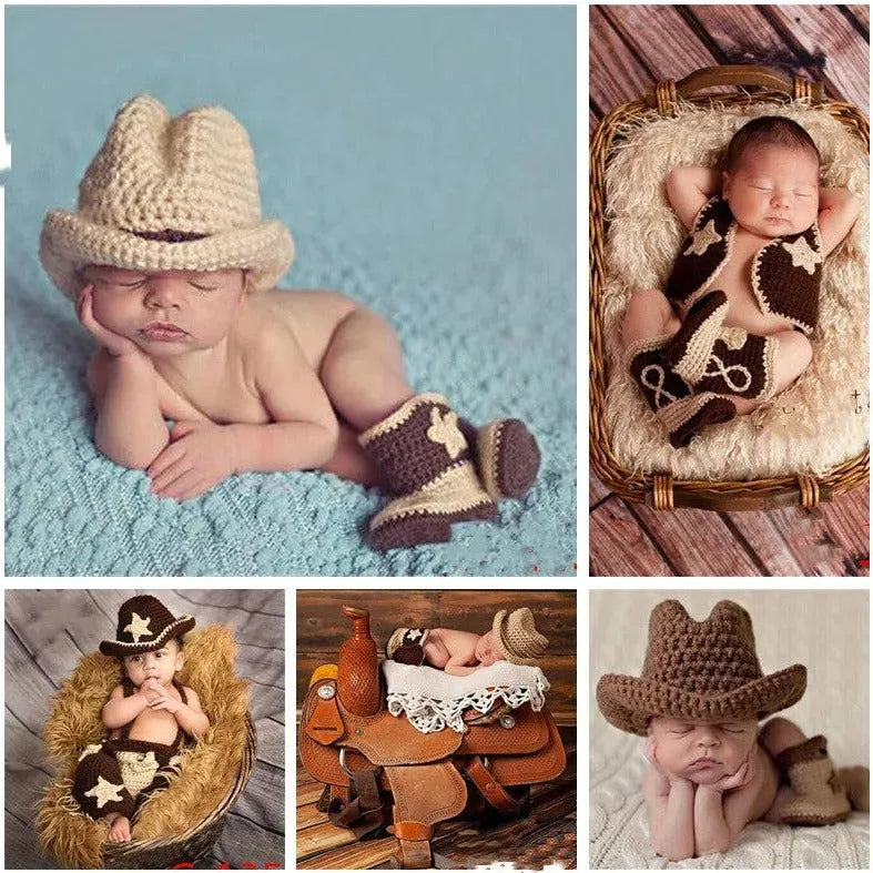 Knitted Baby Photo Suit With Woolen - Bellarte Enchanté Knitted Baby Photo Suit With Woolen