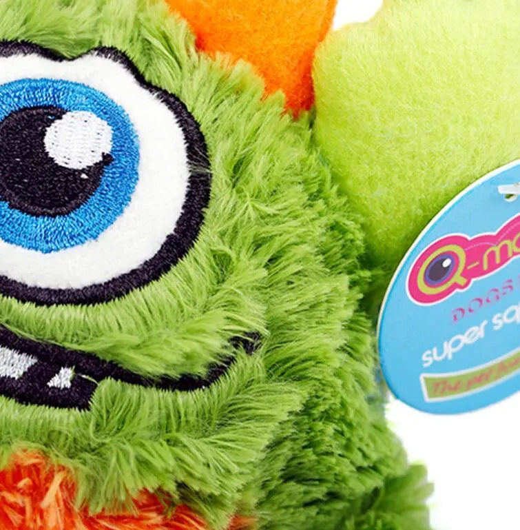 Knock-resistant teeth beautiful velvet bouncy ball vocal toy clean teeth high-elastic pet bouncy ball - Bellarte Enchanté Knock-resistant teeth beautiful velvet bouncy ball vocal toy clean teeth high-elastic pet bouncy ball