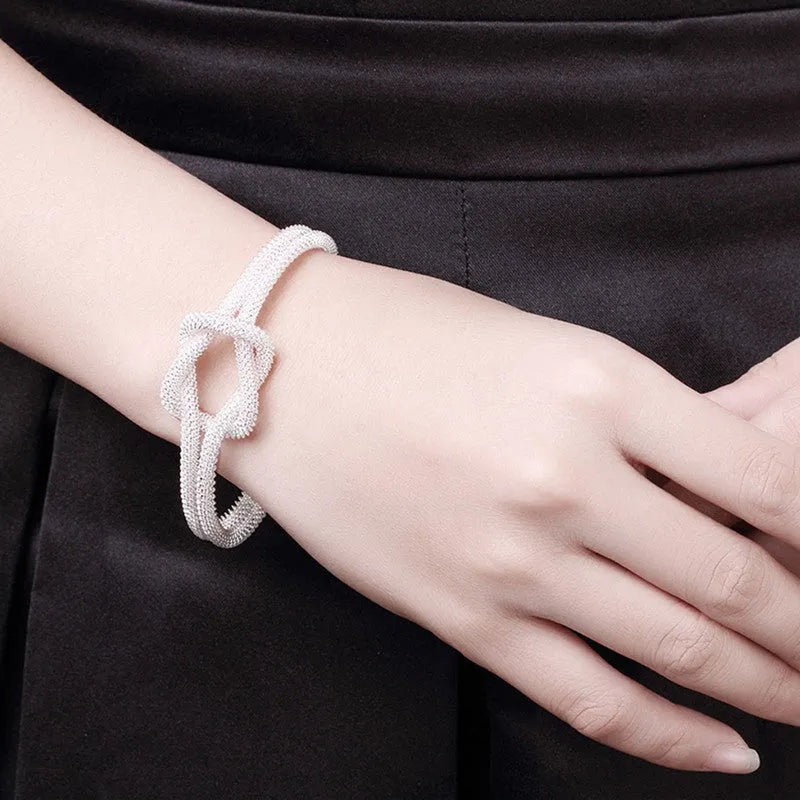 Knotted Woven Mesh Bracelet Mesh Woven Bracelet - Bellarte Enchanté Knotted Woven Mesh Bracelet Mesh Woven Bracelet