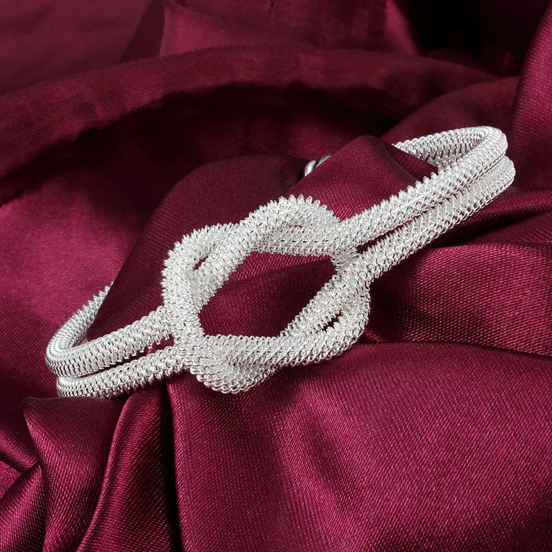Knotted Woven Mesh Bracelet Mesh Woven Bracelet - Bellarte Enchanté Knotted Woven Mesh Bracelet Mesh Woven Bracelet