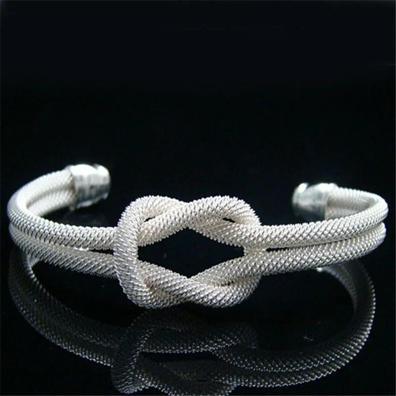 Knotted Woven Mesh Bracelet Mesh Woven Bracelet - Bellarte Enchanté Knotted Woven Mesh Bracelet Mesh Woven Bracelet